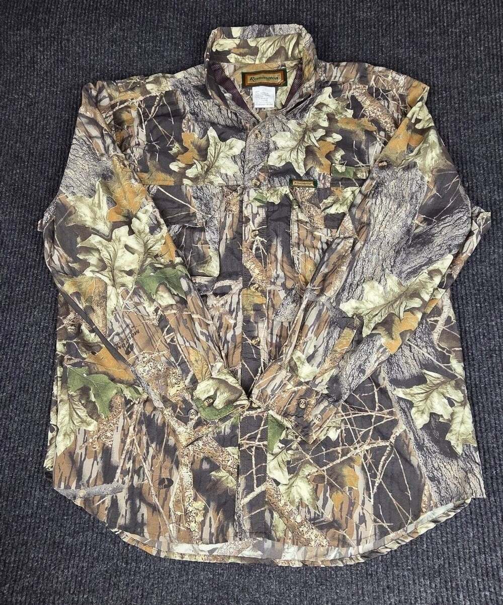 Remington Mossy Oak Camouflage Long Sleeve Button Up Hunting Shirt